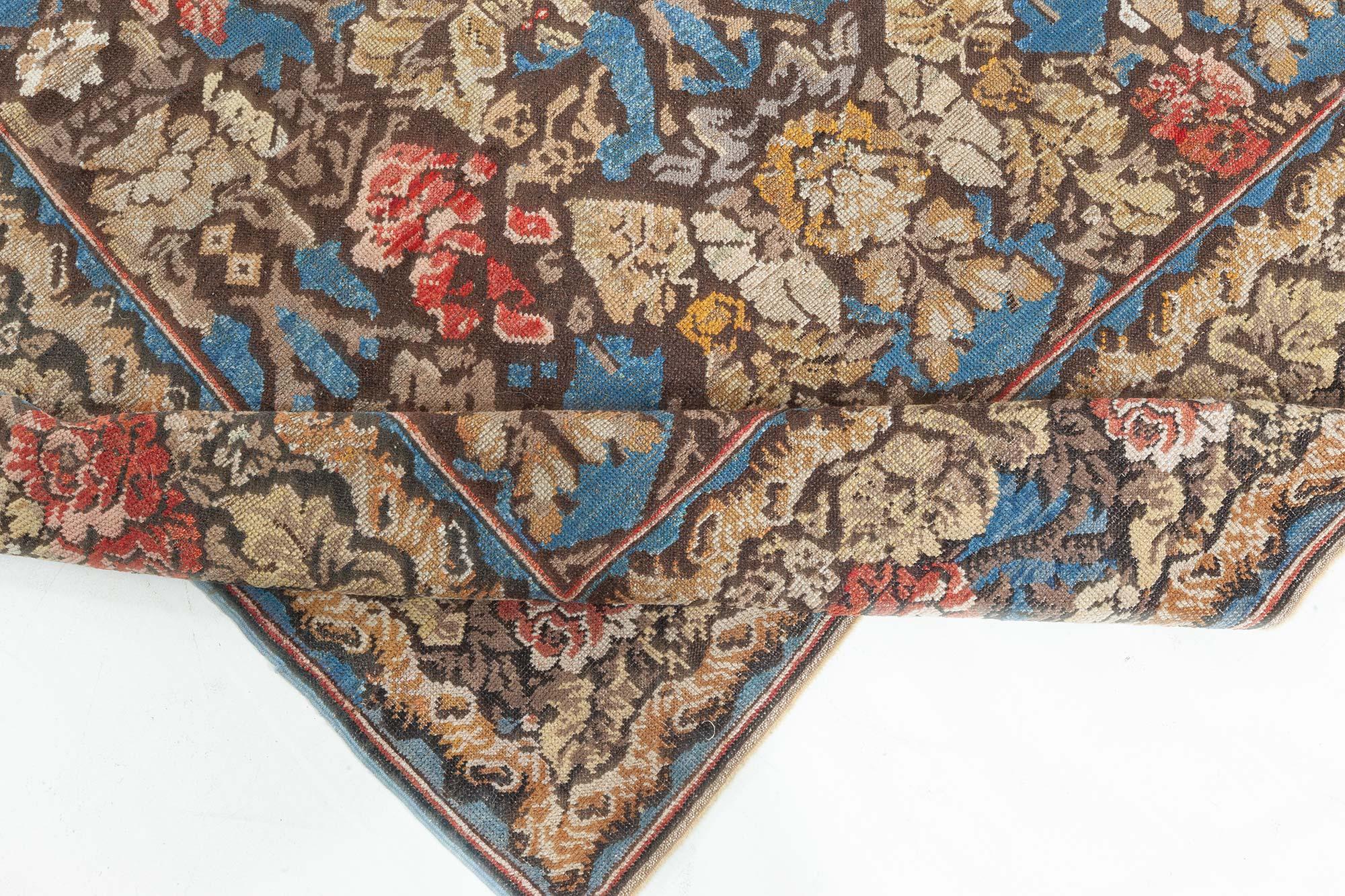 Antique Ukrainian Floral Rug, circa 1880, at Doris Leslie Blau For Sale 3