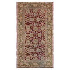 Doris Leslie Blau Agra Indian Antique Allover Soft Beige Rug - c. 1880
