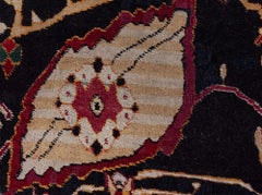 Doris Leslie Blau Agra Indian Antique Floral Allover Soft Beige Rug - c. 1880