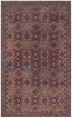 Doris Leslie Blau Amritsar Indian Antique Warm Tan Rug - c. 1910 (Size Adjusted)