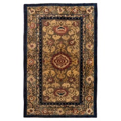 Doris Leslie Blau Antique 1880s Chinese Silk and Metal Thread Rug