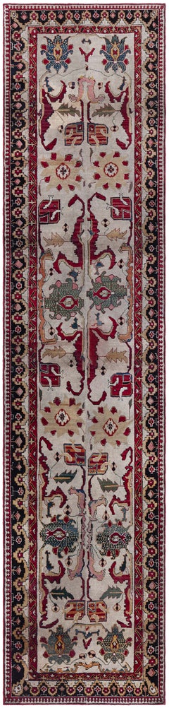 Doris Leslie Blau Antique Agra Beige Runner - c. 1900 (Size Adjusted) (Fragment)