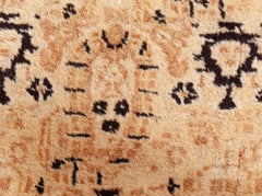 Doris Leslie Blau Antique Agra Indian Allover Floral Warm Tan Rug - c. 1900