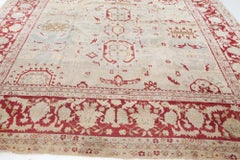 Doris Leslie Blau: Antiker indischer Agra-Teppich mit geometrischem Allover-Muster in Hellgrau – um 1900