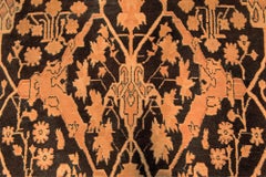 Doris Leslie Blau: Antiker indischer Agra-Teppich mit geometrischem Allover-Muster in warmem Beige – um 1880