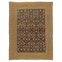 Doris Leslie Blau: Antiker indischer Agra-Teppich mit geometrischem Allover-Muster in warmem Beige – um 1880