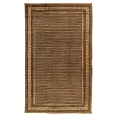 Doris Leslie Blau: Antiker indischer Agra-Teppich in warmem Beige mit durchgehendem Muster – um 1900