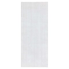 Doris Leslie Blau Antique Agra Indian Geometric Soft White Cotton Rug - c. 1940