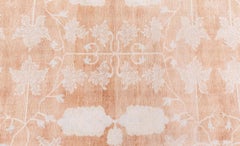 Doris Leslie Blau Antique Agra Indian Ivory And Blush Cotton Carpet - c. 1920
