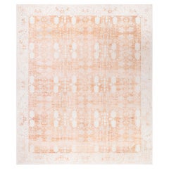 Doris Leslie Blau Antique Agra Indian Ivory And Blush Cotton Carpet - c. 1920