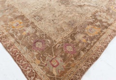 Doris Leslie Blau Antique Agra Indian Warm Tan Rug - c. 1900 (Size Adjusted)