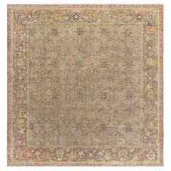 Doris Leslie Blau Antique Agra Indian Warm Tan Rug - c. 1900 (Size Adjusted)