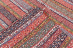 Doris Leslie Blau Antique Allover Floral Brown Hand-Knotted Carpet - c. 1900
