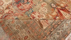 Doris Leslie Blau Antique Allover Floral Classic Taupe Hand-Knotted Wool Carpet