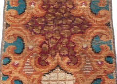 Doris Leslie Blau Antique Allover Floral Cream Carpet - c. 1900 (Fragment)