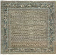 Doris Leslie Blau Antique Allover Geometric Dusty Tan Hand-Knotted Rug - c. 1910