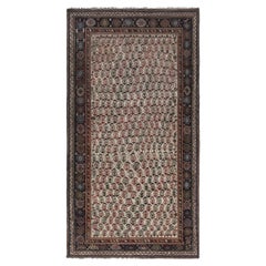 Doris Leslie Blau Antique Allover Light Beige Carpet - c. 1920 Afshar