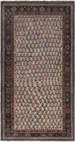 Doris Leslie Blau Antique Allover Light Beige Hand-Knotted Rug - c. 1920 Afshar