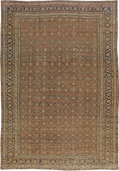 Doris Leslie Blau Antique Allover Warm Tan Hand-Knotted Wool Rug - c. 1900