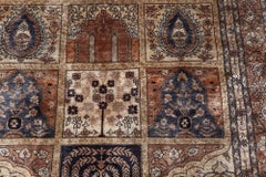 Doris Leslie Blau Antique Allover Warm Tan Silk Rug - c. 1980 Egyptian