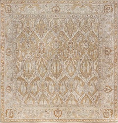 Doris Leslie Blau Antique Amritsar Indian Beige Rug - c. 1920 (Size Adjusted)