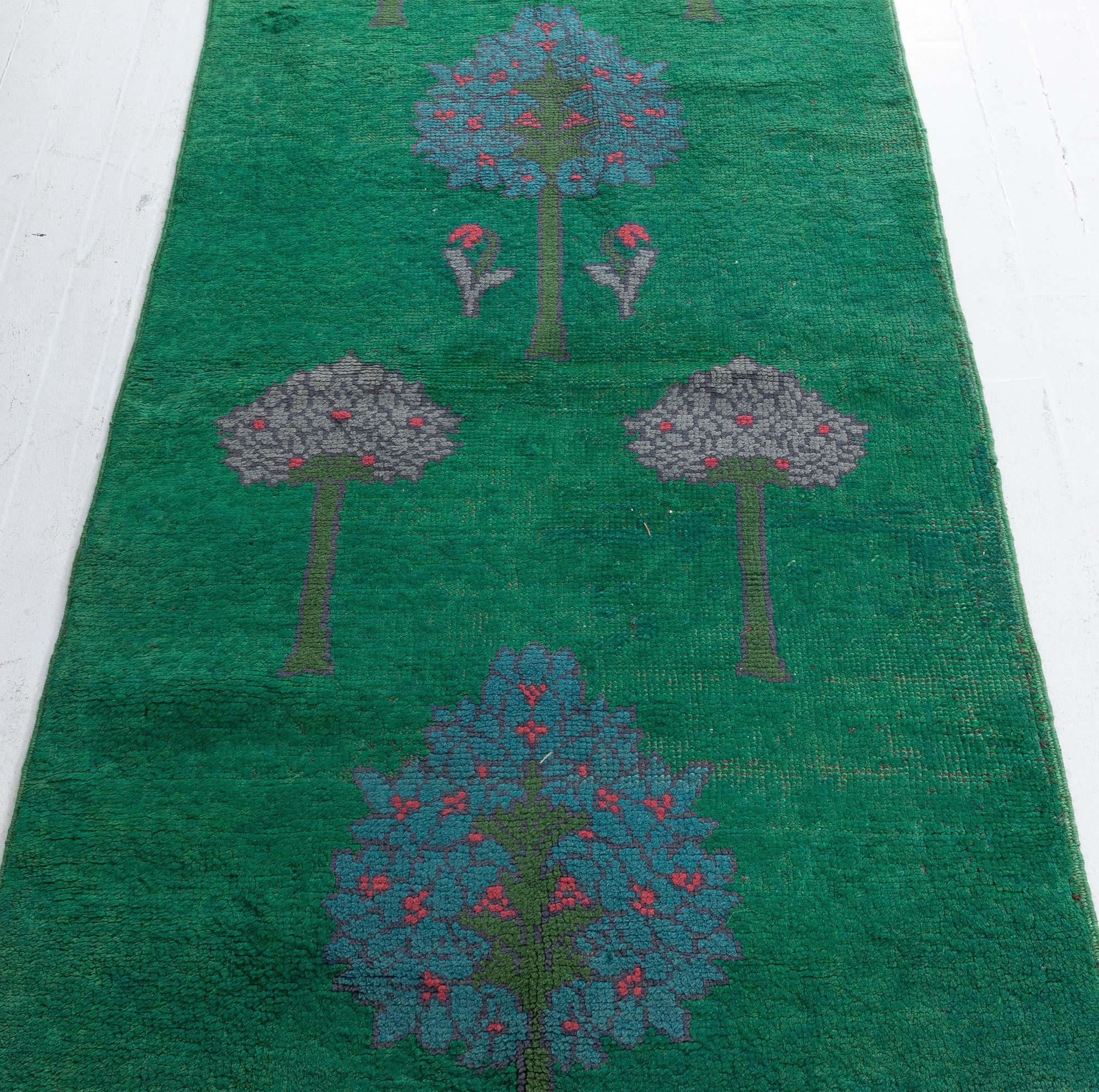 English Doris Leslie Blau Antique Arts and Crafts Runner by CF Voysey For Sale