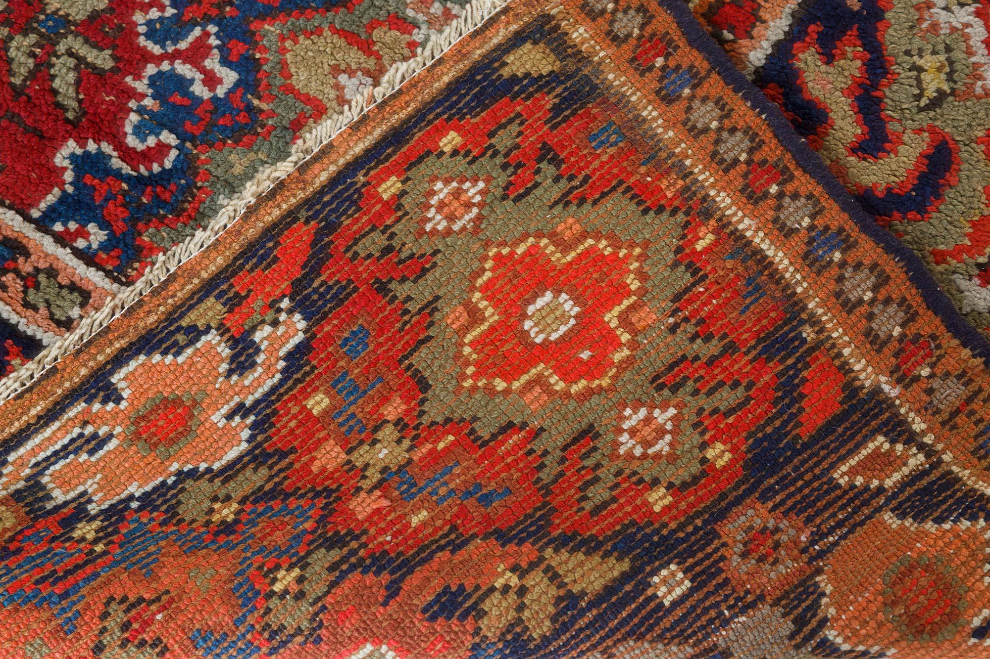 Doris Leslie Blau Antique Axminster Botanic Handwoven Wool Rug For Sale 2