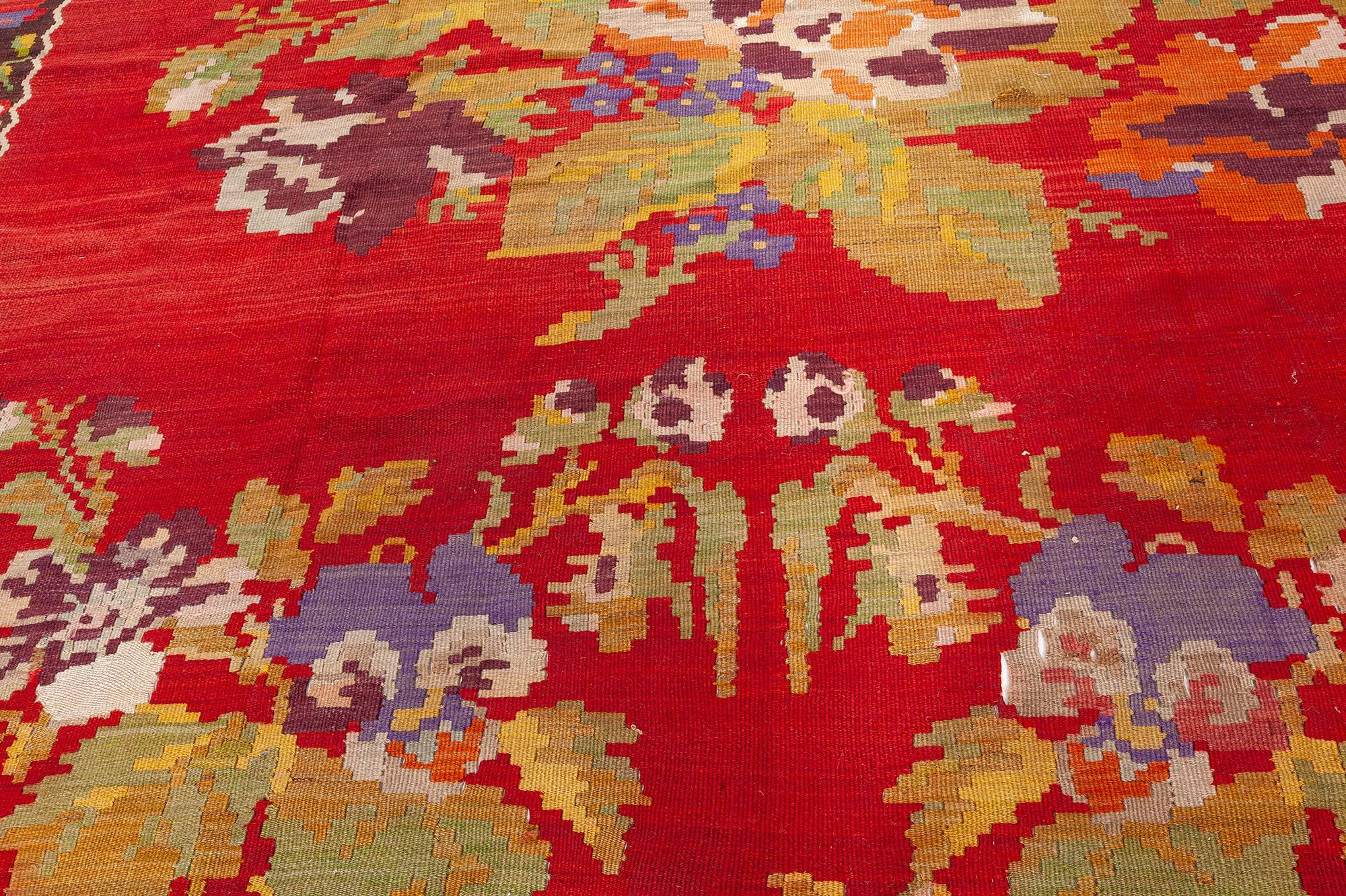 Doris Leslie Blau Antique Bessarabian Red Rug In Good Condition For Sale In New York, NY