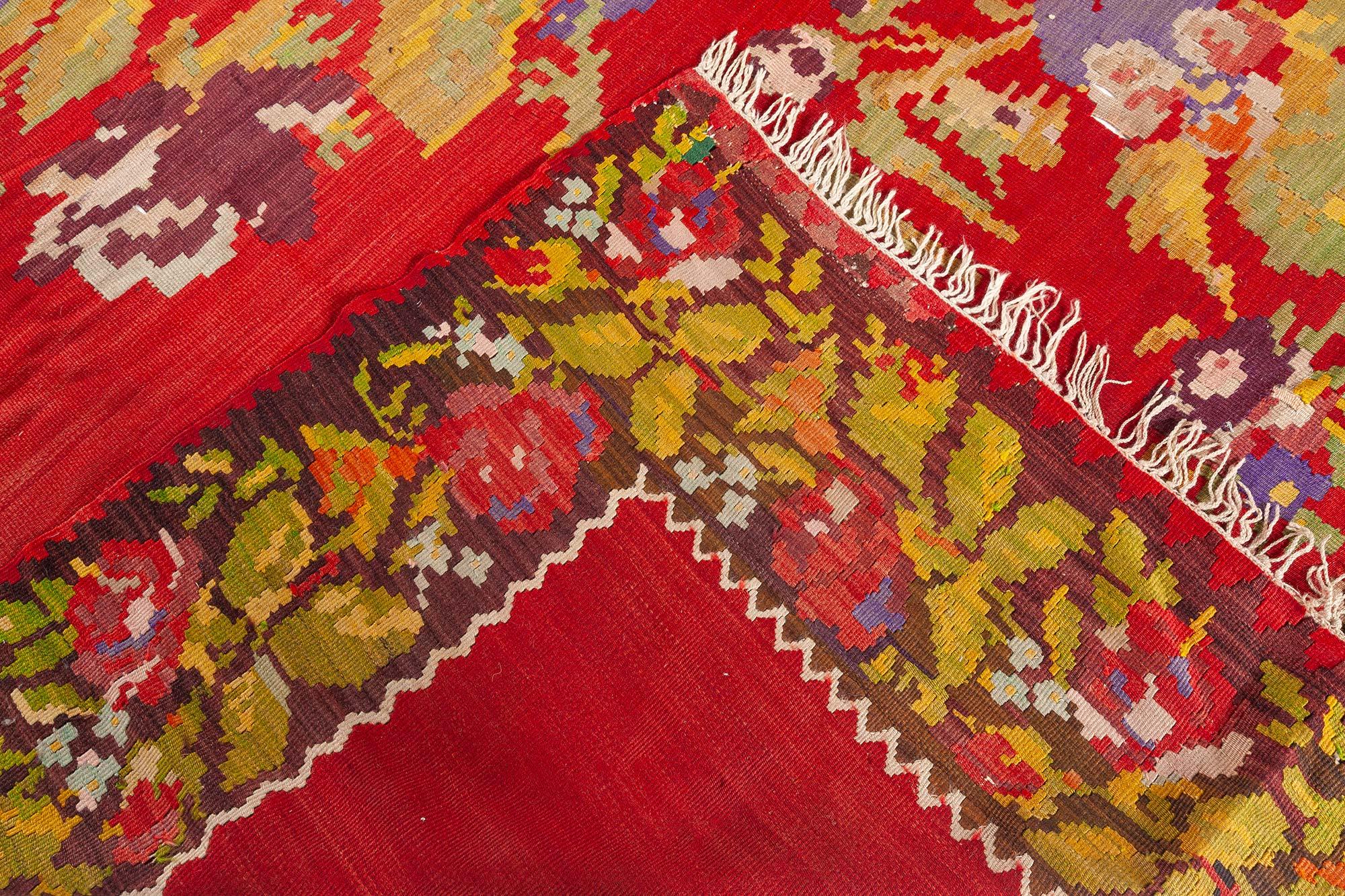Doris Leslie Blau Antique Bessarabian Red Rug For Sale 1