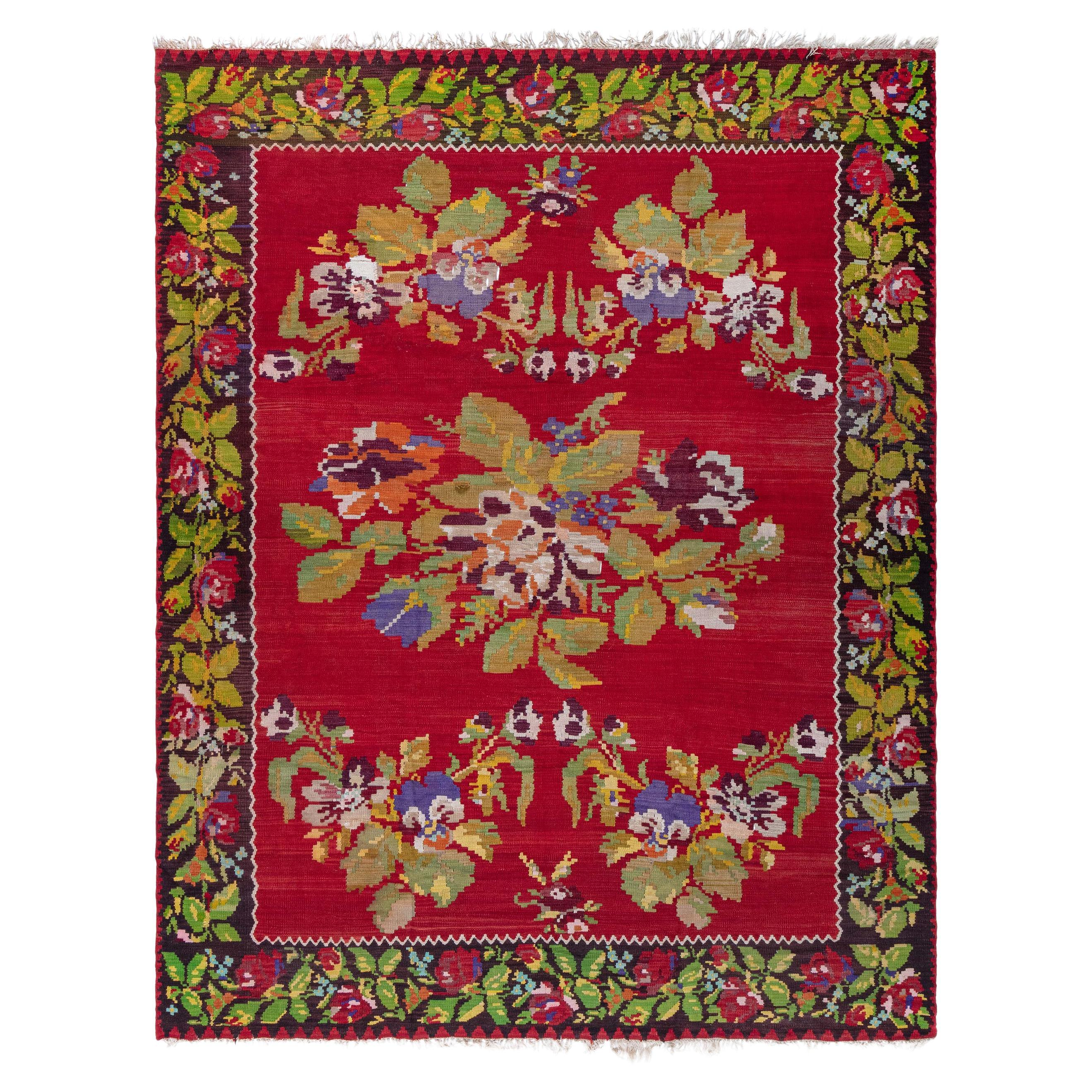 Doris Leslie Blau Antique Bessarabian Red Rug