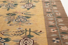 Doris Leslie Blau Antique Bessarabian Russian Yellow Flatweave Carpet - c. 1920