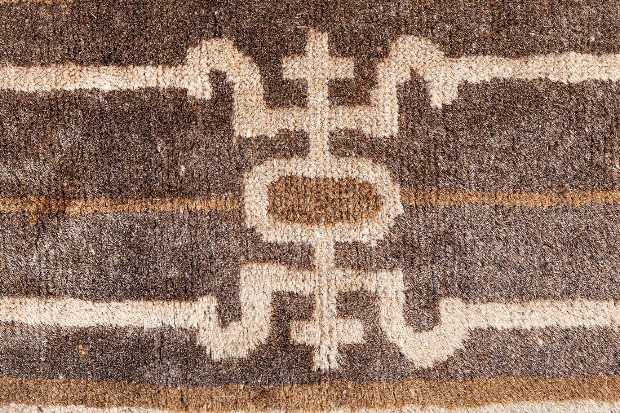 Noué à la main Doris Leslie Blau Tapis chinois ancien de Mongolie en vente