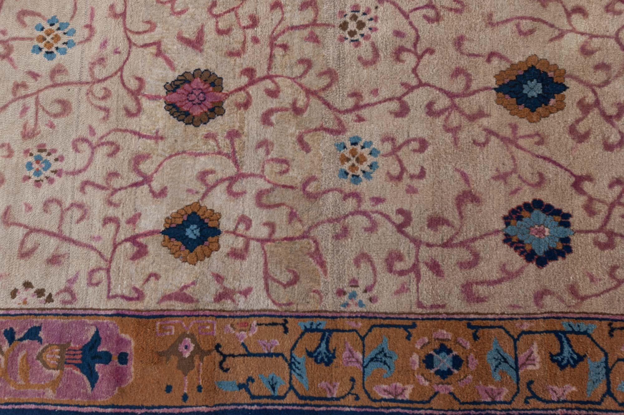 Doris Leslie Blau Antique Chinese Rug Size Adjusted In Good Condition For Sale In New York, NY