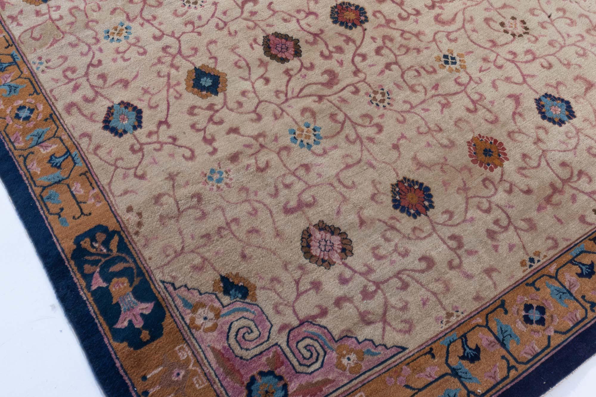 20th Century Doris Leslie Blau Antique Chinese Rug Size Adjusted For Sale