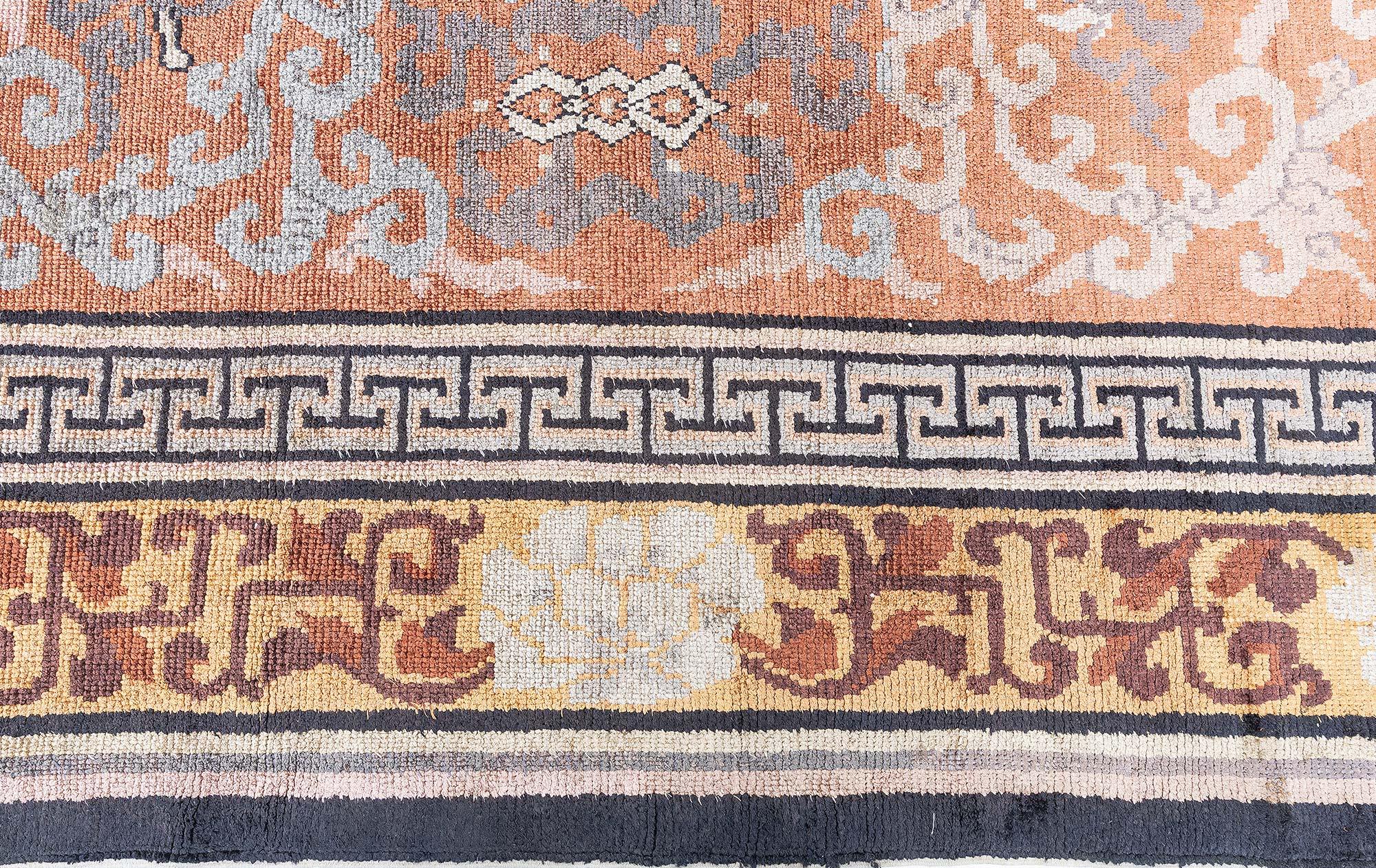 Tapis de soie chinois ancien
Taille : 7'6