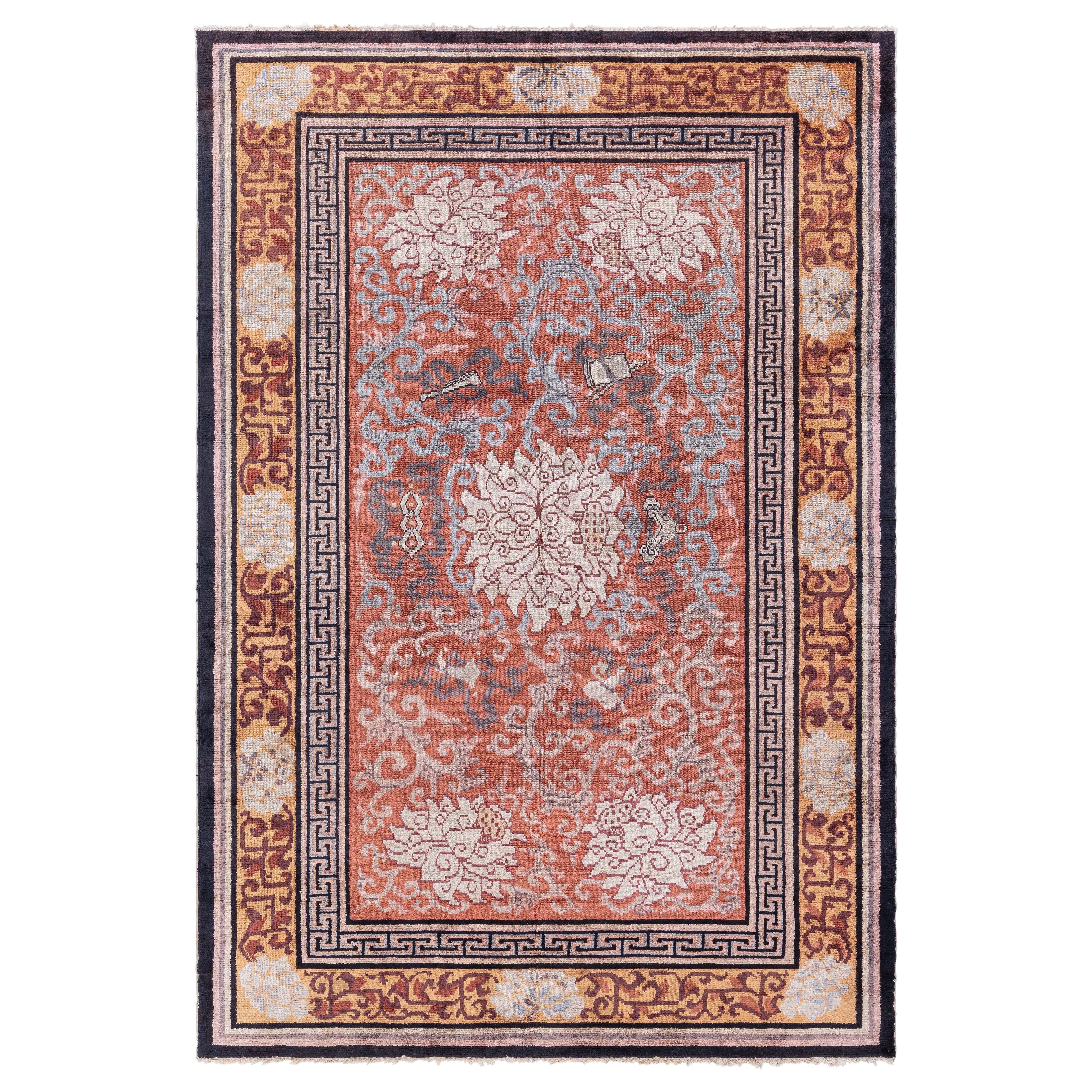 Doris Leslie Blau Tapis de soie chinois ancien en vente