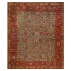 Tappeto decorativo antico turco Oushak di Doris Leslie Blau