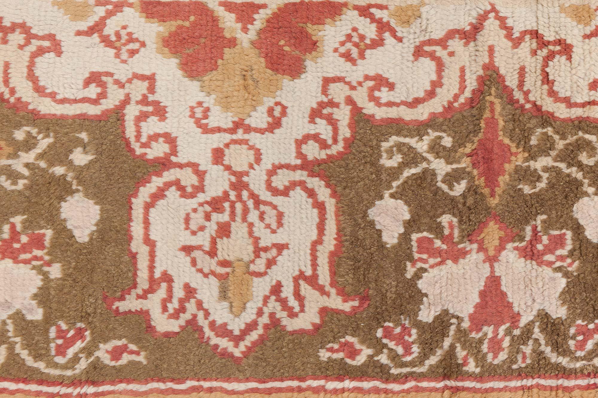 Doris Leslie Blau Antique English Axminster Handwoven Wool Rug For Sale 7