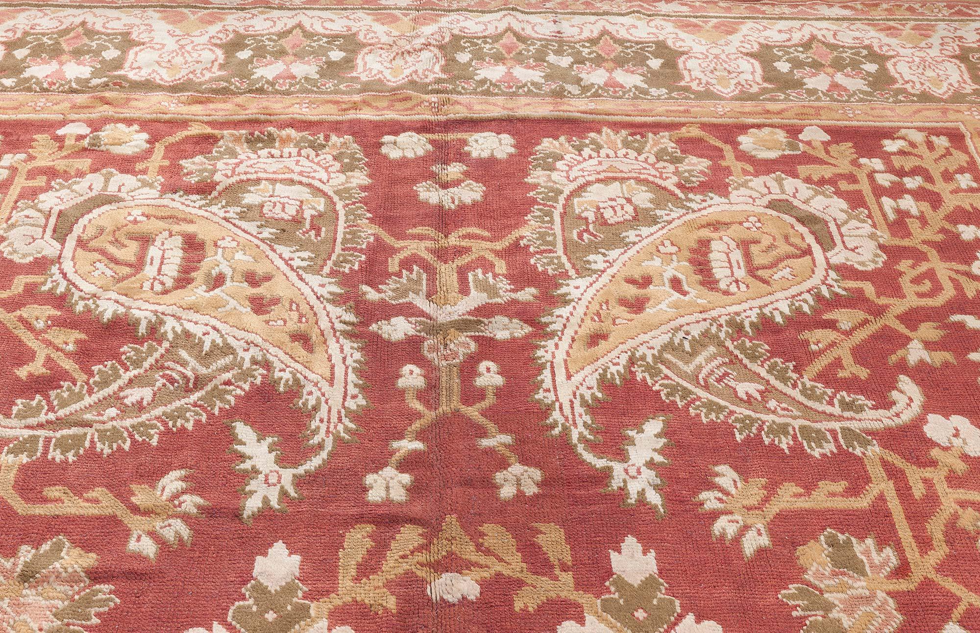 Doris Leslie Blau Antique English Axminster Handwoven Wool Rug For Sale 9