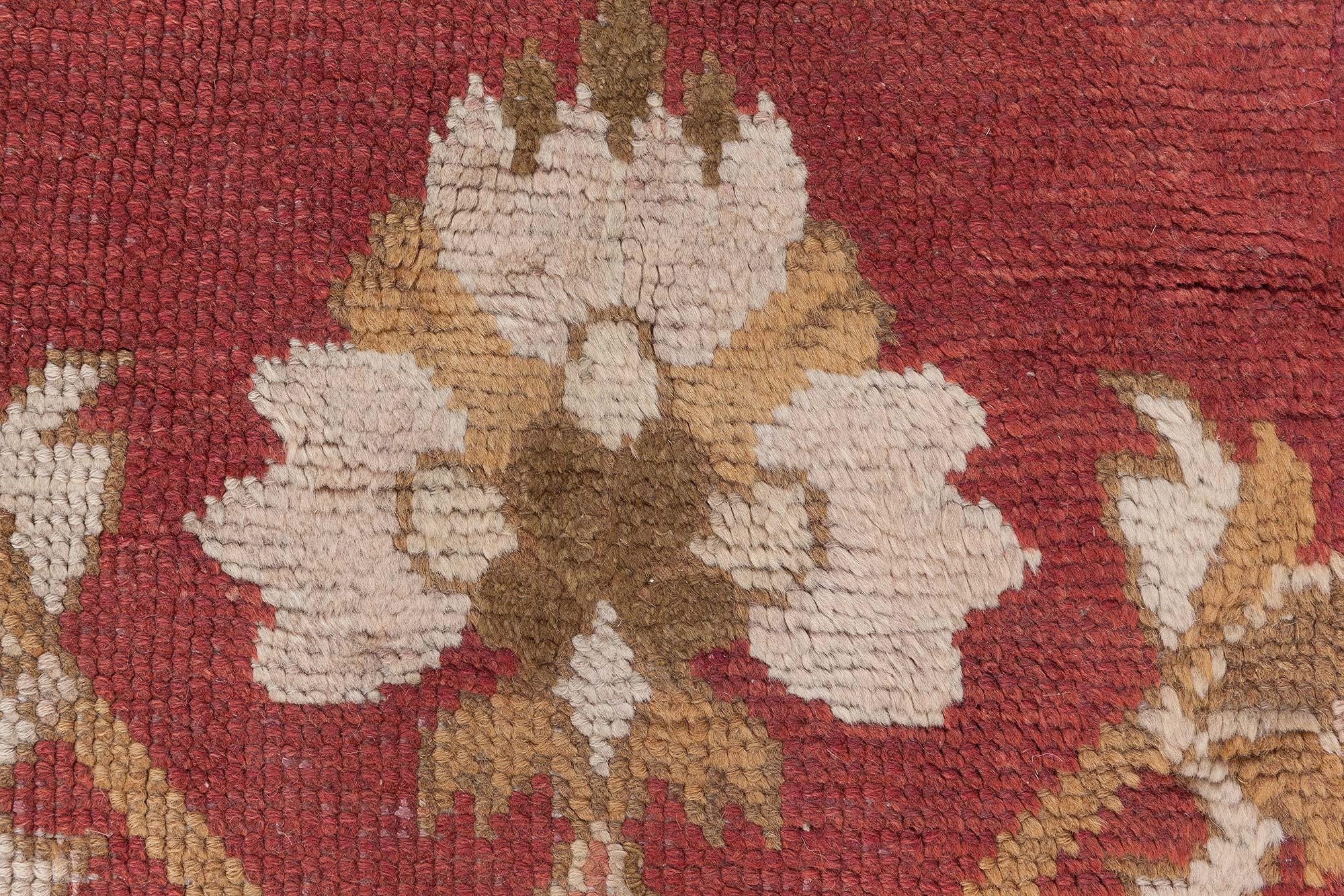 Hand-Woven Doris Leslie Blau Antique English Axminster Handwoven Wool Rug For Sale