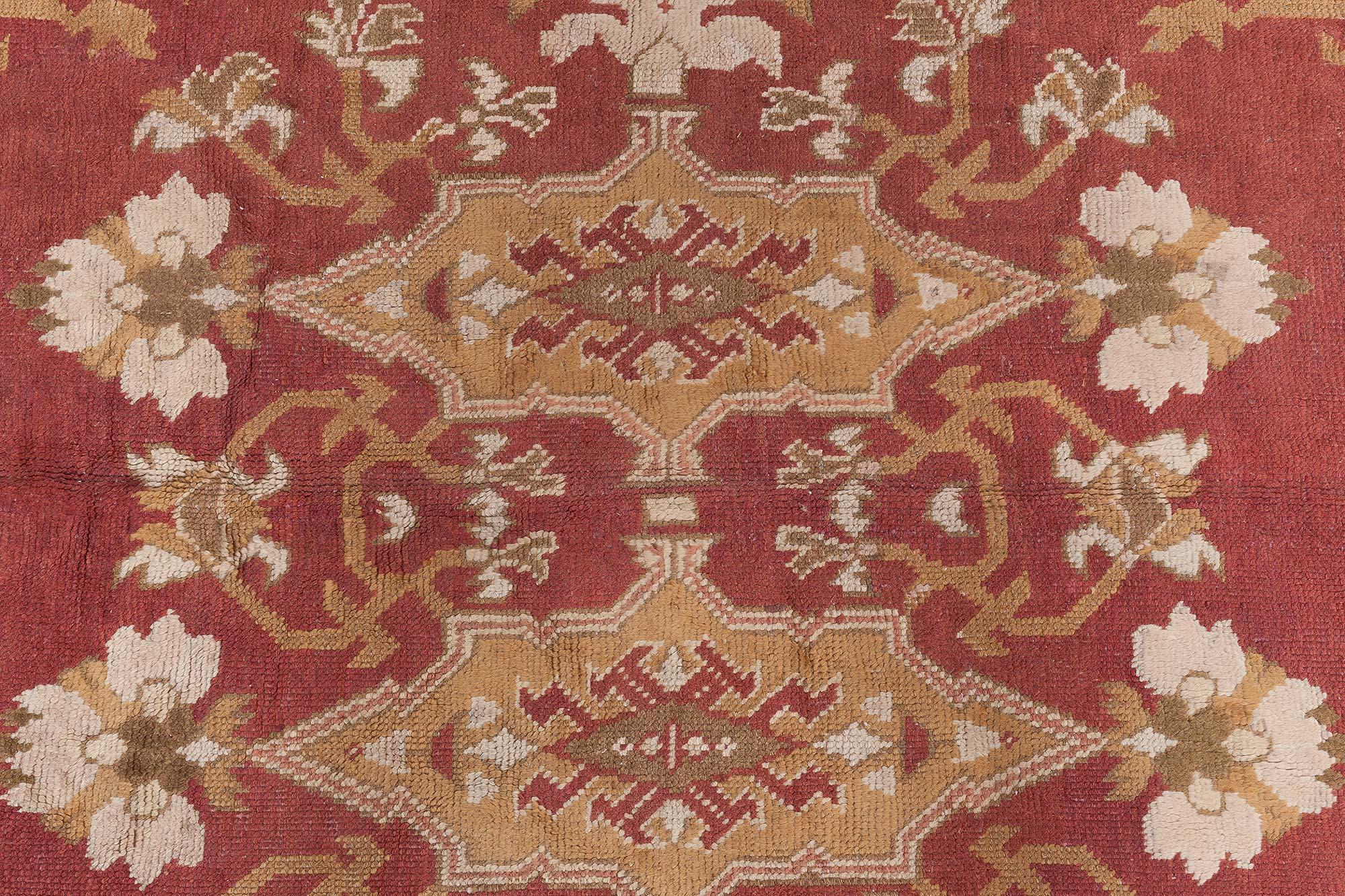 Doris Leslie Blau Antique English Axminster Handwoven Wool Rug For Sale 4