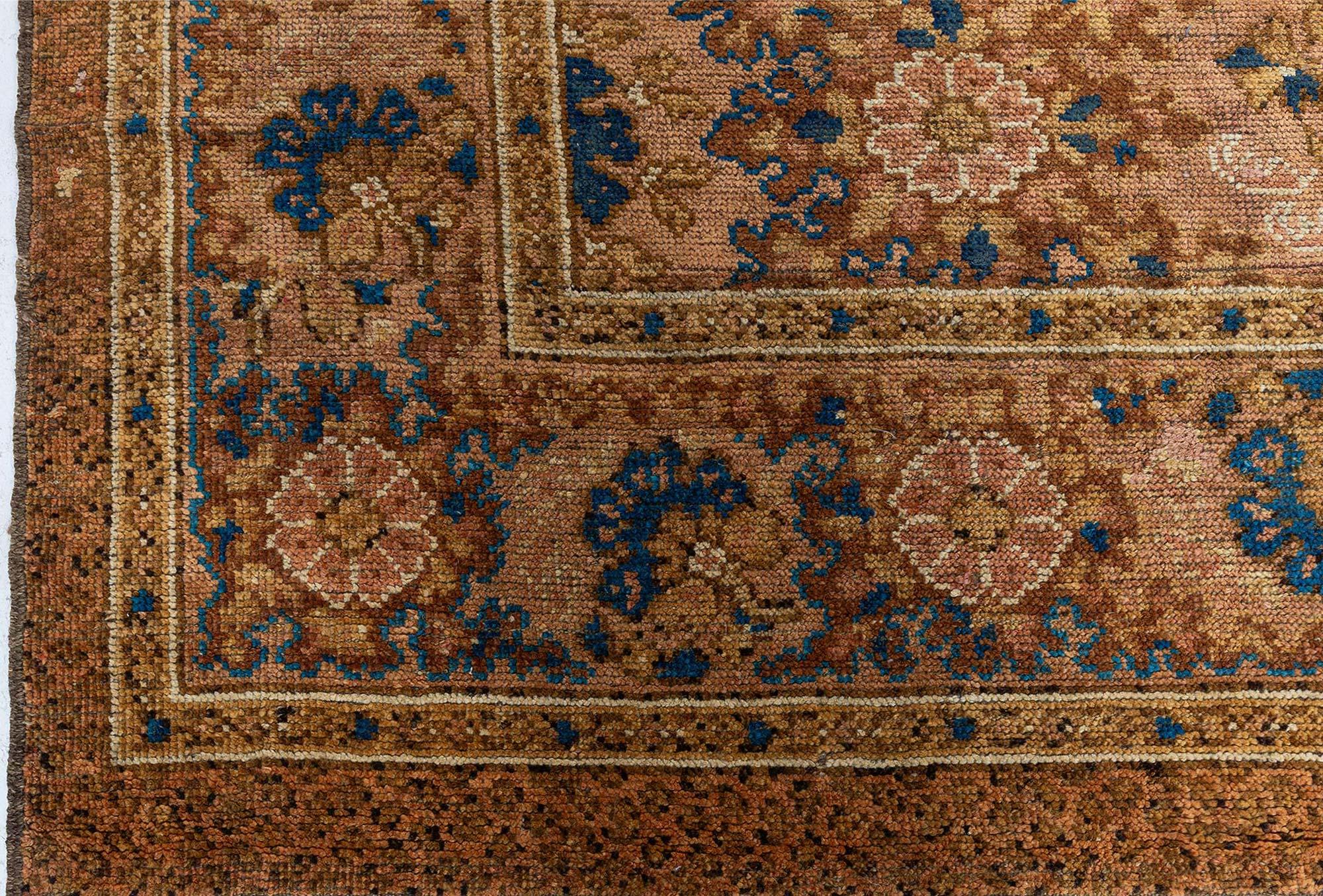 Hand-Knotted Doris Leslie Blau Antique English Axminster Rug For Sale