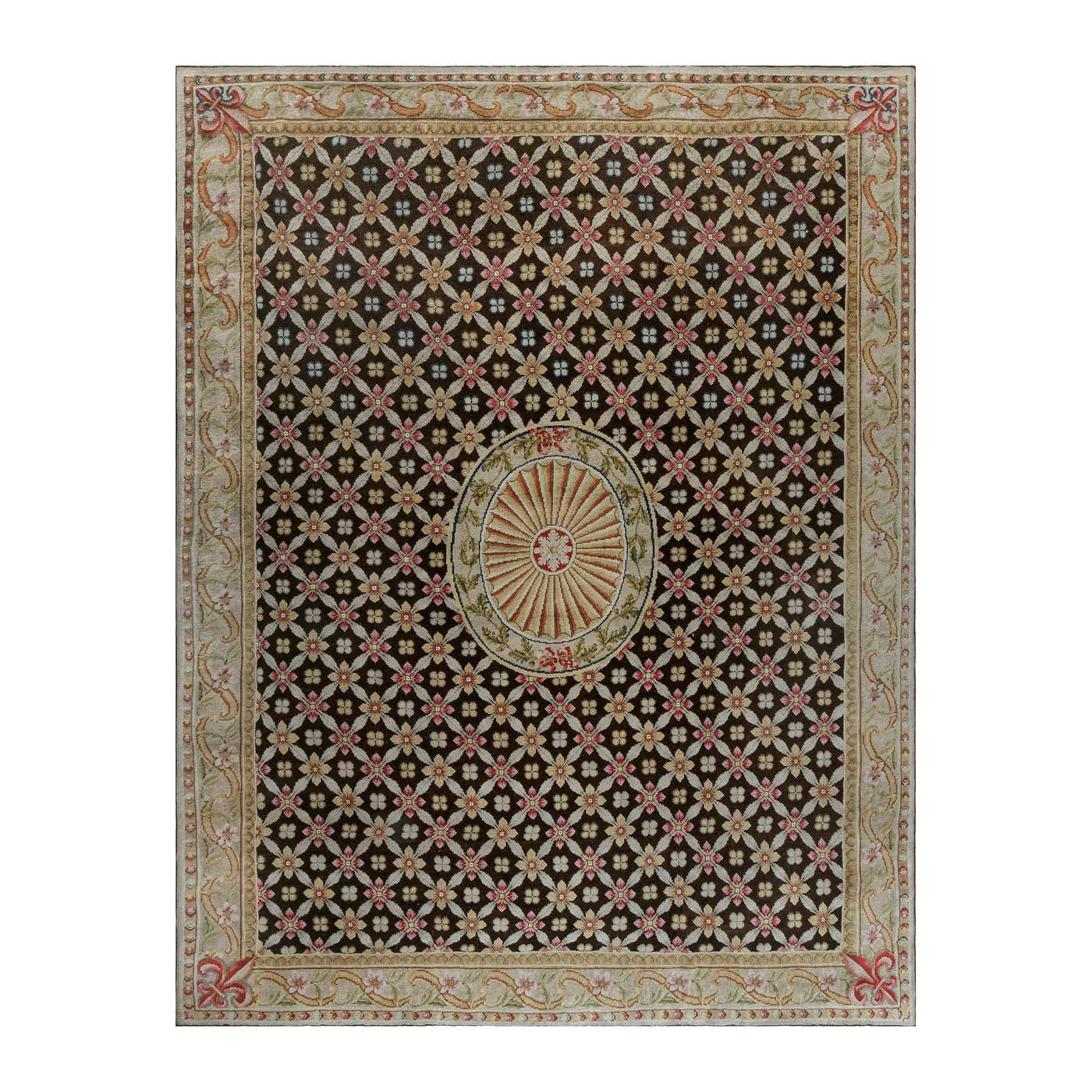 Doris Leslie Blau Antique English Axminster Rug For Sale at 1stDibs