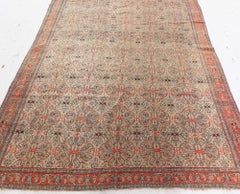 Doris Leslie Blau Antique Floral Allover Light Beige Hand-Knotted Rug - c. 1880