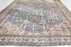 Doris Leslie Blau Antique Floral Allover Light Beige Hand-Knotted Rug - c. 1900