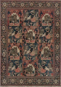 Doris Leslie Blau Antique Floral Allover Warm Tan Hand-Knotted Rug - c. 1880