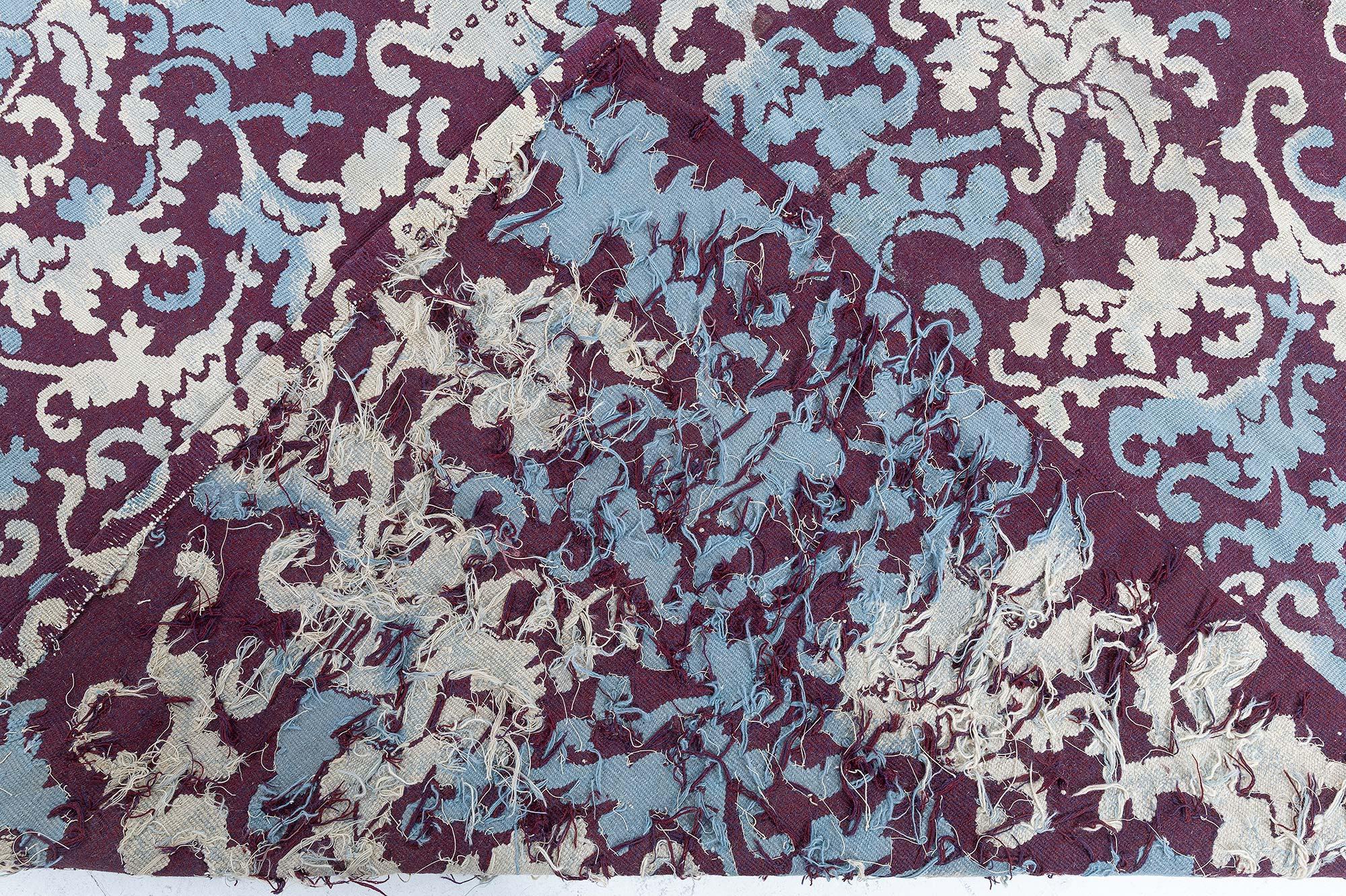 Tapis d'Aubusson botanique français ancien en laine fait à la main Doris Leslie Blau en vente 2