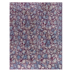 Tapis d'Aubusson botanique français ancien en laine fait à la main Doris Leslie Blau