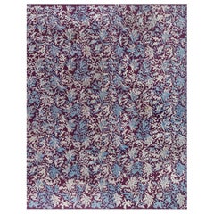 Doris Leslie Blau Antique French Aubusson Botanic Handmade Wool Rug