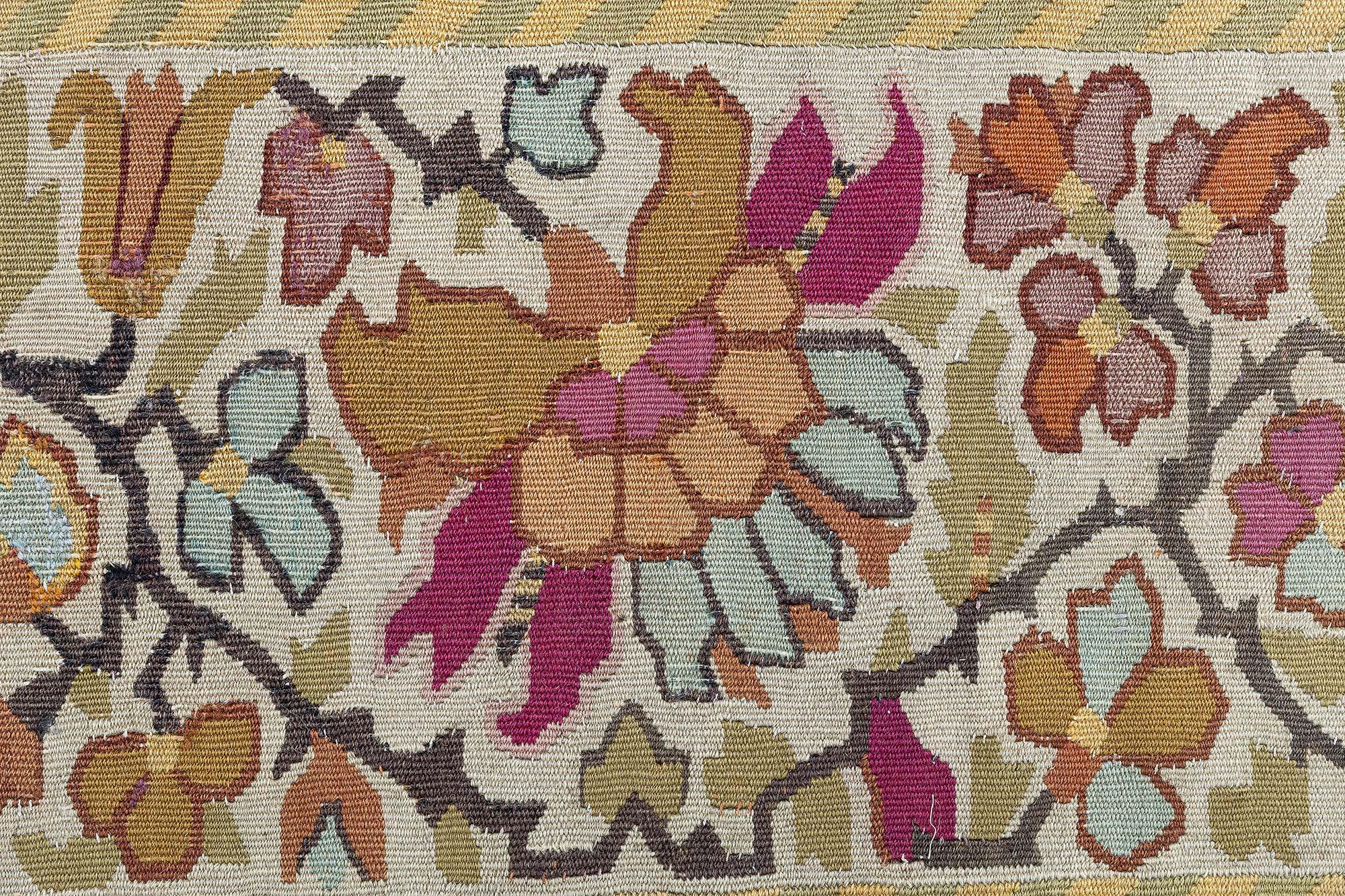 Doris Leslie Blau Alfombra Aubusson Antique French Francés en venta